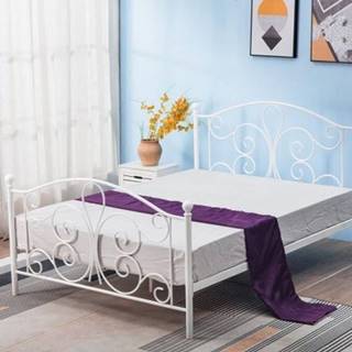 OKAY nábytok Kovová posteľ Beatrix 120x200, biela, bez matraca a ÚP, značky OKAY nábytok