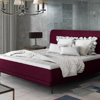 OKAY nábytok Čalúnená posteľ Scarlett 180x200, vínovo červená, vr. matraca, značky OKAY nábytok