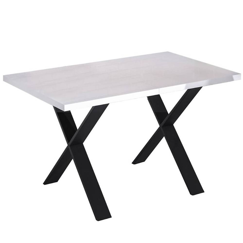 MERKURY MARKET Jedálenský stôl X-170 Biely lesk, značky MERKURY MARKET