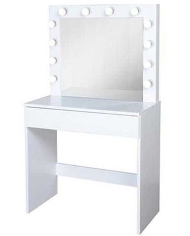 Toaletný stolík Malmo +led biely