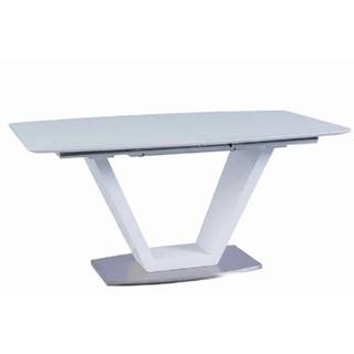 Kondela Jedálenský stôl rozkladací biela extra vysoký lesk PERAK poškodený tovar, značky Kondela