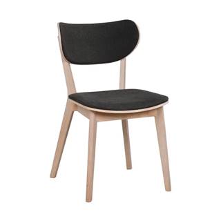 Rowico Svetlohnedá dubová stolička s čiernym sedadlom a opierkou  Cato, značky Rowico