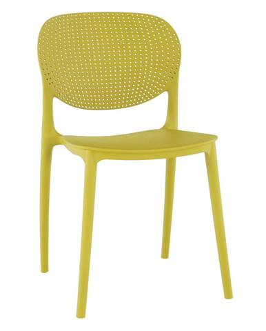 Stohovateľná stolička žltá FEDRA NEW