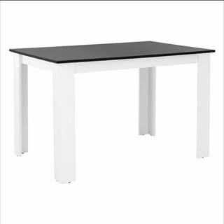 Kondela Jedálenský stôl biela/čierna 120x80 KRAZ poškodený tovar, značky Kondela