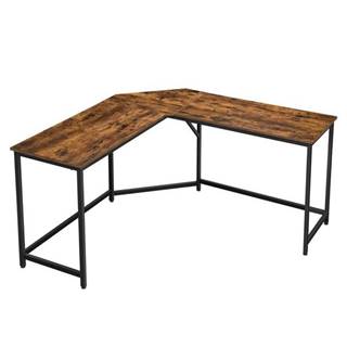 Sconto Rohový písací stôl MONA I čierna/hnedá, značky Sconto
