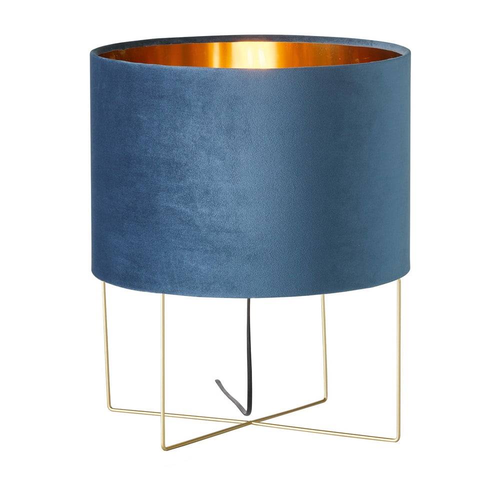 Fischer & Honsel Modrá stolová lampa  Aura, výška 43 cm, značky Fischer & Honsel