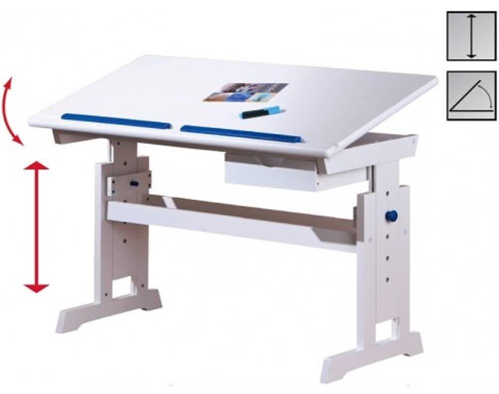 ASKO - NÁBYTOK Polohovateľný písací stôl Baru, menitelná farba záražky, značky ASKO - NÁBYTOK