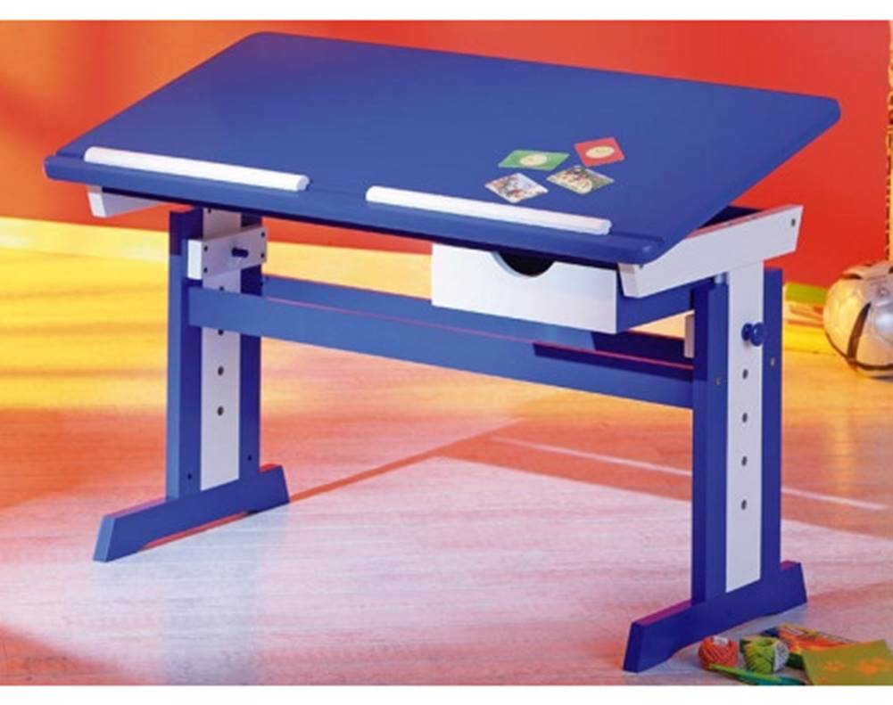 ASKO - NÁBYTOK Písací stôl Paco, modrý/biely, značky ASKO - NÁBYTOK