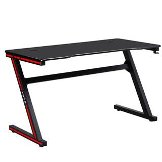 Kondela Herný stôl/počítačový stôl čierna/červená MACKENZIE 140cm, značky Kondela