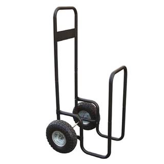 Kondela Prepravný vozík na drevo s kolesami kované železo čierna RATER, značky Kondela