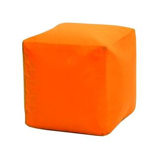 Sedací taburet CUBE oranžový s náplňou