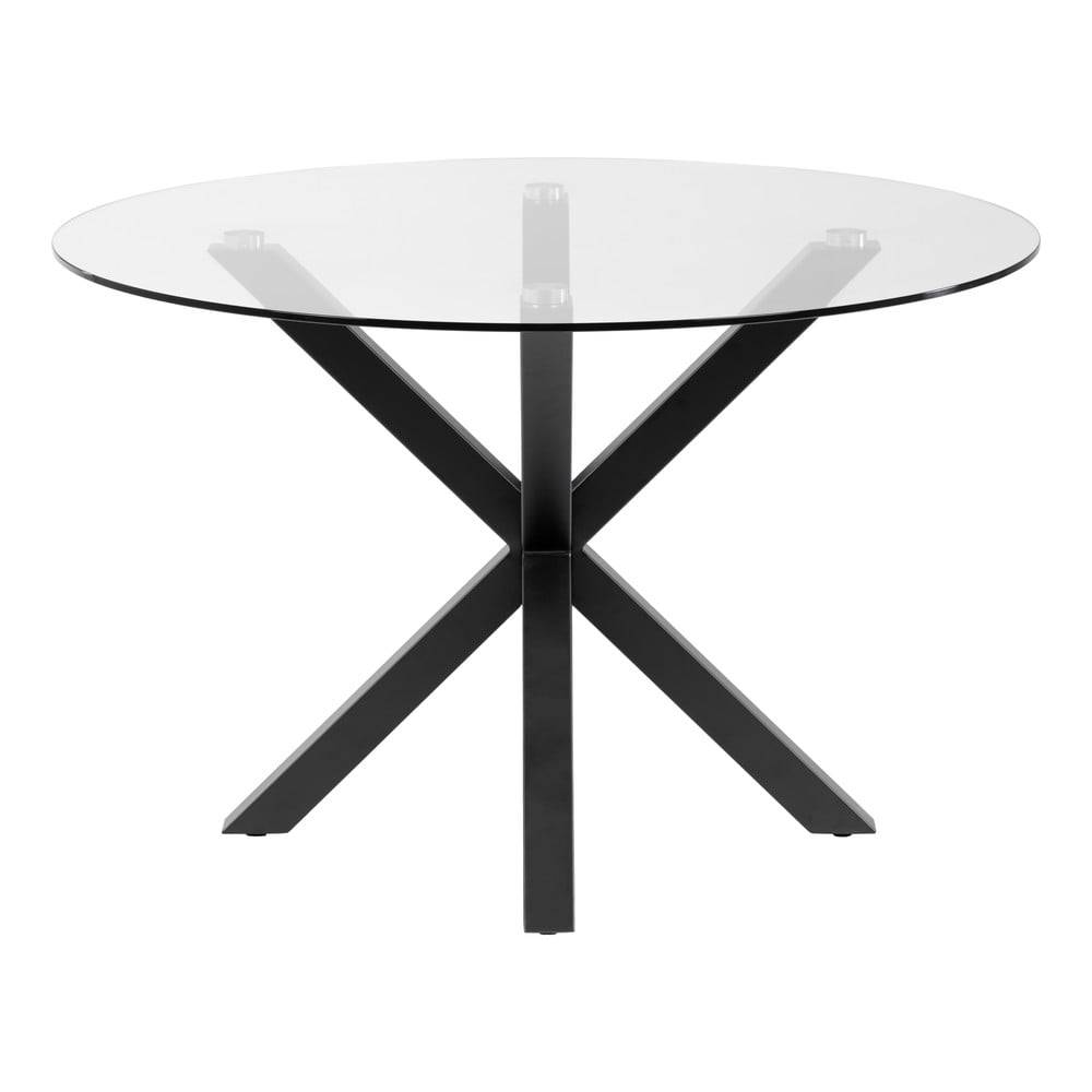 La Forma Guľatý jedálenský stôl so sklenenou doskou Kave Home, ø 119 cm, značky La Forma