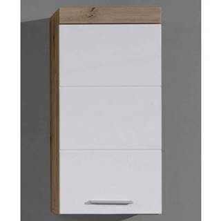 Kúpeľňová závesná skrinka Amanda 501, sukový dub/biely lesk