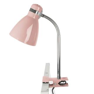 Leitmotiv Ružová stolná lampa s klipom  Study, značky Leitmotiv