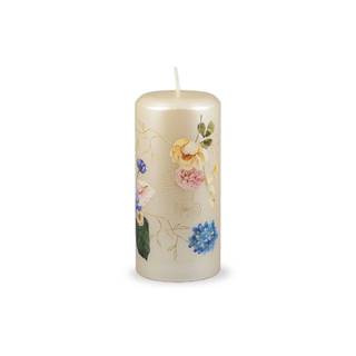 Unipar Béžová sviečka  Flower Paradise, doba horenia 73 h, značky Unipar