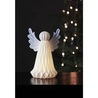 Biela keramická vianočná svetelná LED dekorácia Star Trading Vinter, výška 23 cm