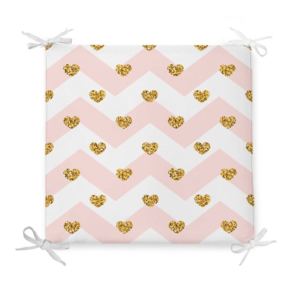 Minimalist Cushion Covers Sedák s prímesou bavlny  Pastel Hearts, 42 x 42 cm, značky Minimalist Cushion Covers