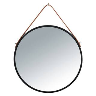 Wenko Čierne závesné zrkadlo  Borrone, ø 40 cm, značky Wenko