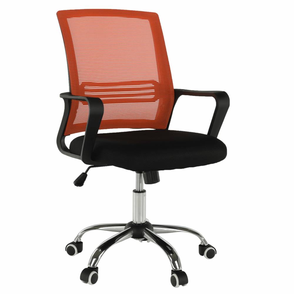 Kondela Kancelárska stolička sieťovina oranžová/látka čierna APOLO NEW, značky Kondela