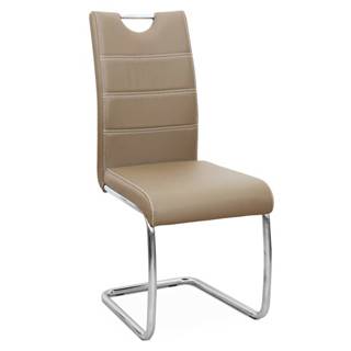 Jedálenská stolička capuccino/svetlé šitie ABIRA NEW R1 rozbalený tovar