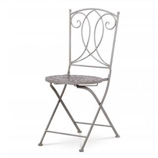 AUTRONIC  JF2229 Záhradná stolička, keramická mozajka, kovová konštrukcia, sivý lak Antik (typovo ku stolu JF2228 a lavici JF2230), značky AUTRONIC