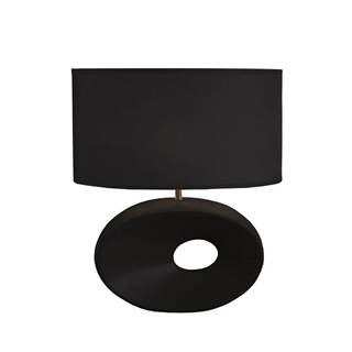 KONDELA Keramická stolná lampa, čierna, QENNY TYP 10 AT09115
