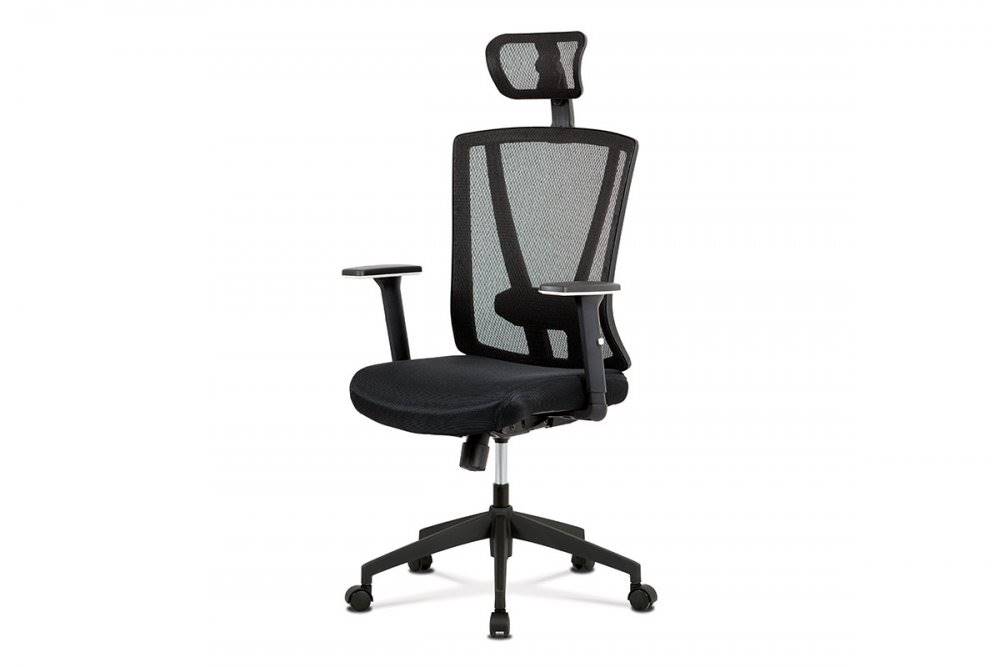 AUTRONIC  KA-H110 BK kancelárska stolička, čierna/čierna sieťovina, plast kríž, synchronní mechanismus, značky AUTRONIC