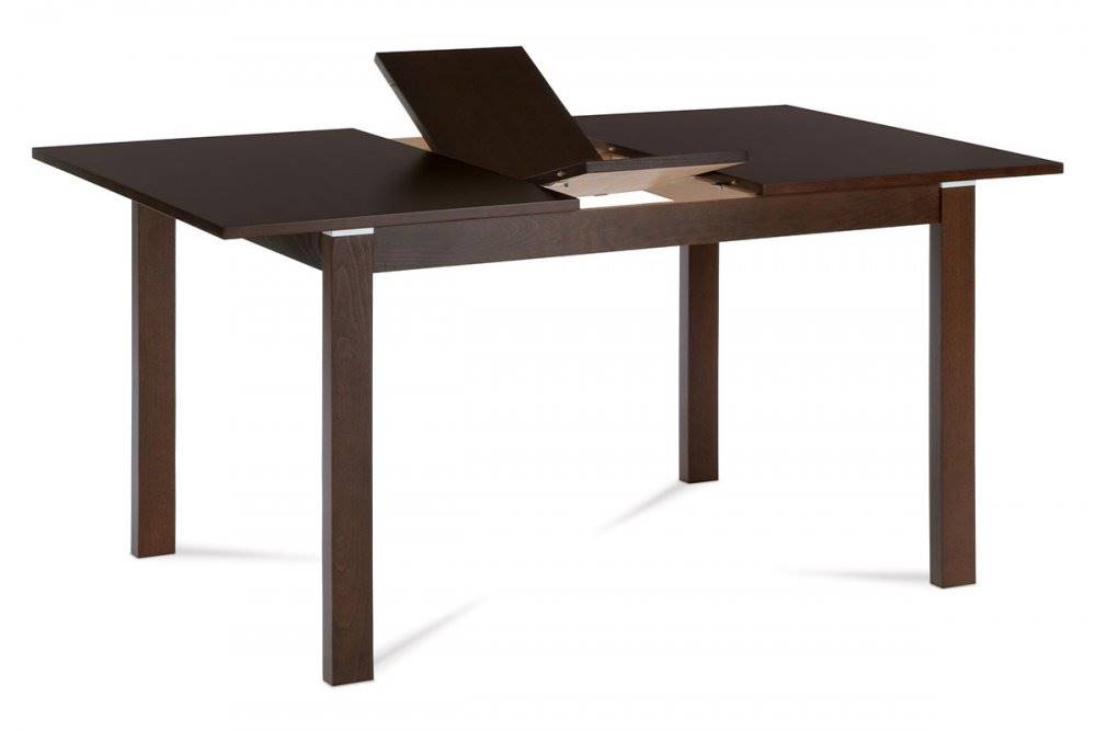 AUTRONIC  BT-6777 WAL Jedálenský stôl rozkladací 120+30x80x74 cm, doska MDF, dyha, nohy masív, orech, značky AUTRONIC