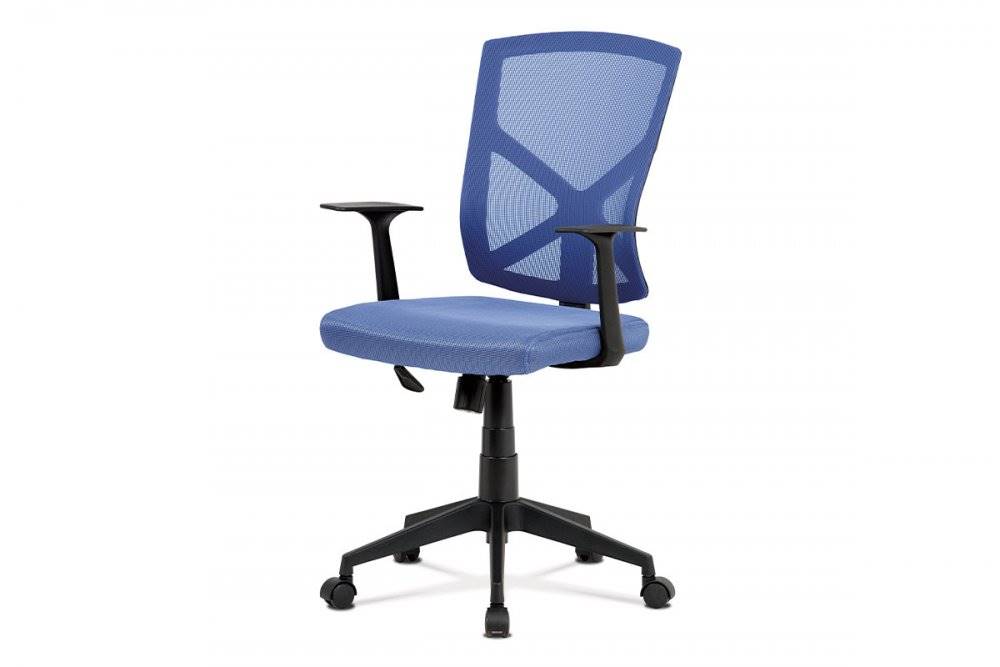 AUTRONIC  KA-H102 BLUE kancelárska stolička, modrá MESH/plastový kríž/ojdací mechanizmus, značky AUTRONIC
