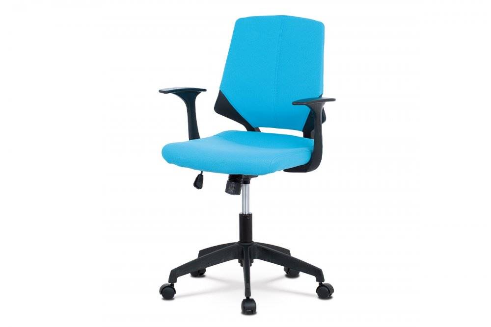 AUTRONIC  KA-R204 BLUE kancelárska stolička, modrá látka, čierne plastové područky, značky AUTRONIC