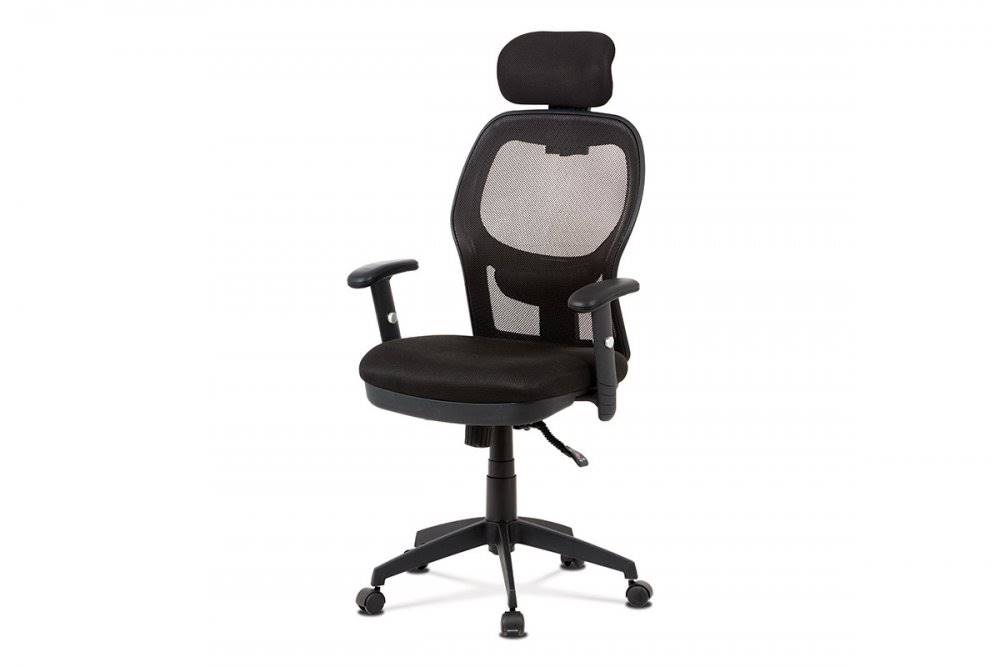 AUTRONIC  KA-V301 BK kancelárska stolička, čierna MESH, synchronní mech, kríž plastový čierny, značky AUTRONIC