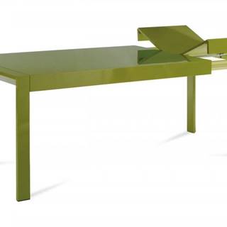 AUTRONIC  WD-5829 GRN jedálenský stôl rozkl. 160+50x90cm, VYSOKÝ LESK ZELENÝ, značky AUTRONIC