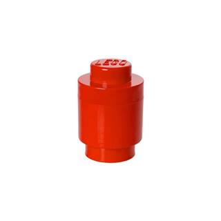 Červený úložný okrúhly box LEGO®, ⌀ 12,5 cm