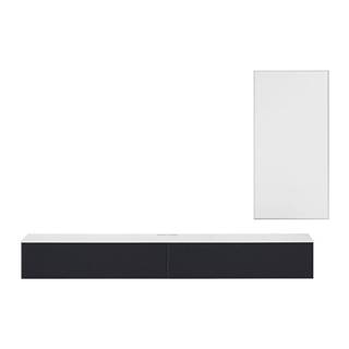 Súprava bieleho TV stolíka a skrinky Edge by Hammel