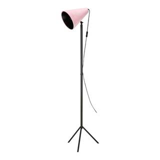 Markslöjd Čierna voľne stojacia lampa s ružovým tienidlom  Cilla Floor 1L, značky Markslöjd
