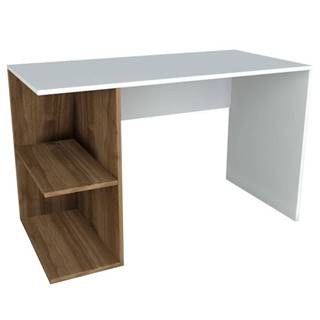 Písací stôl ELEGANCE pínia/biela