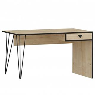 Sconto Písací stôl GALAXY dub/čierna, značky Sconto