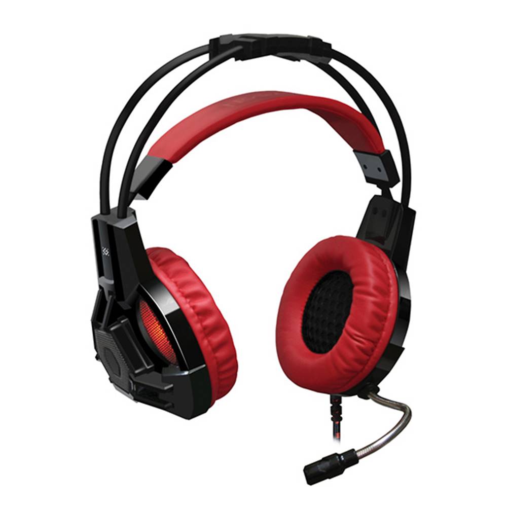 Defender  Lester, herné slúchadlá s mikrofónom, ovládanie hlasitosti, čierno-červená, 2.0, 50 mm meniče typ 2x 3.5 mm jack + USB, značky Defender