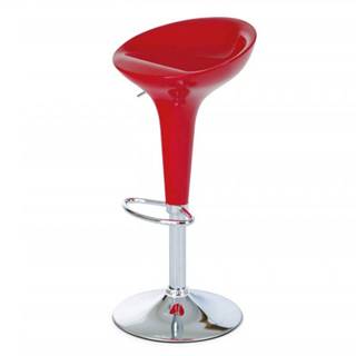 AUTRONIC AUB-9002 RED barová stolička, plast červený/chróm