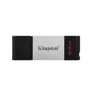 Kingston USB flash disk, USB 3.0, 64GB, DataTraveler 80, čierny, DT80/64GB, USB C
