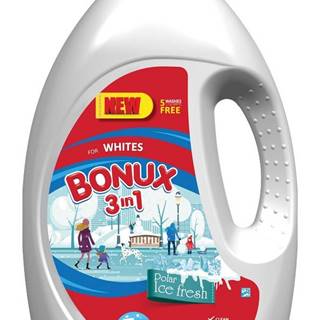 BONUX  GEL WHITE POLAR ICE FRESH 60+5 PD/3.575L, značky BONUX