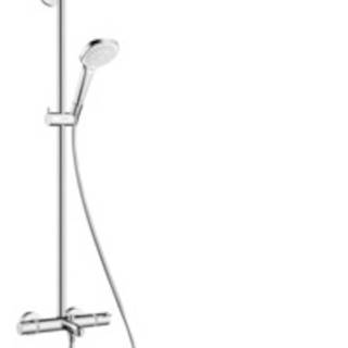 Sprchový systém Hansgrohe Croma Select E na stěnu s vaňovým termostatom biela/chróm
