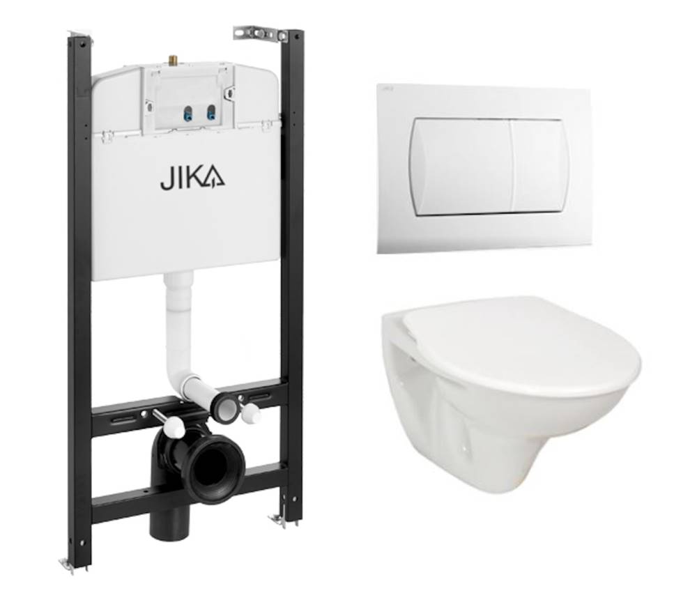 Jika Cenovo zvýhodnený závesný WC set  do ľahkých stien / predstenová montáž + WC  Nila KMPLJIKAS, značky Jika