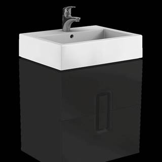 Kúpeľňová skrinka pod umývadlo Kolo Twins 60x46x57 cm čierna mat