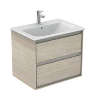 Kúpeľňová skrinka pod umývadlo Ideal Standard Connect Air 60x44x51,7 cm v kombinácii svetlé drevo / svetlá hnedá mat E0818UK