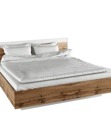 Manželská posteľ 180x200 dub wotan/biela GABRIELA