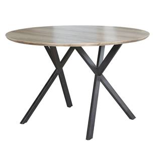 Kondela Jedálenský stôl dub sivý/čierna priemer 100 cm AKTON, značky Kondela