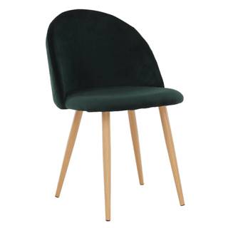 Kondela Jedálenská stolička smaragdová Velvet látka FLUFFY P1 poškodený tovar, značky Kondela