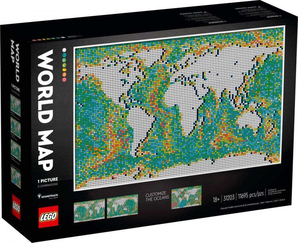 LEGO  MAPA SVETA /31203/, značky LEGO