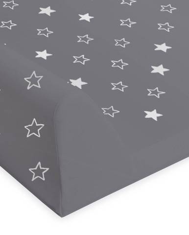 CEBA Podložka prebaľovacia 2-hranná s pevnou doskou (50x70) Comfort Hviezdy tmavo šedá